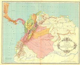 Mapa del Virreynato (Nueva Granada - Colombia)